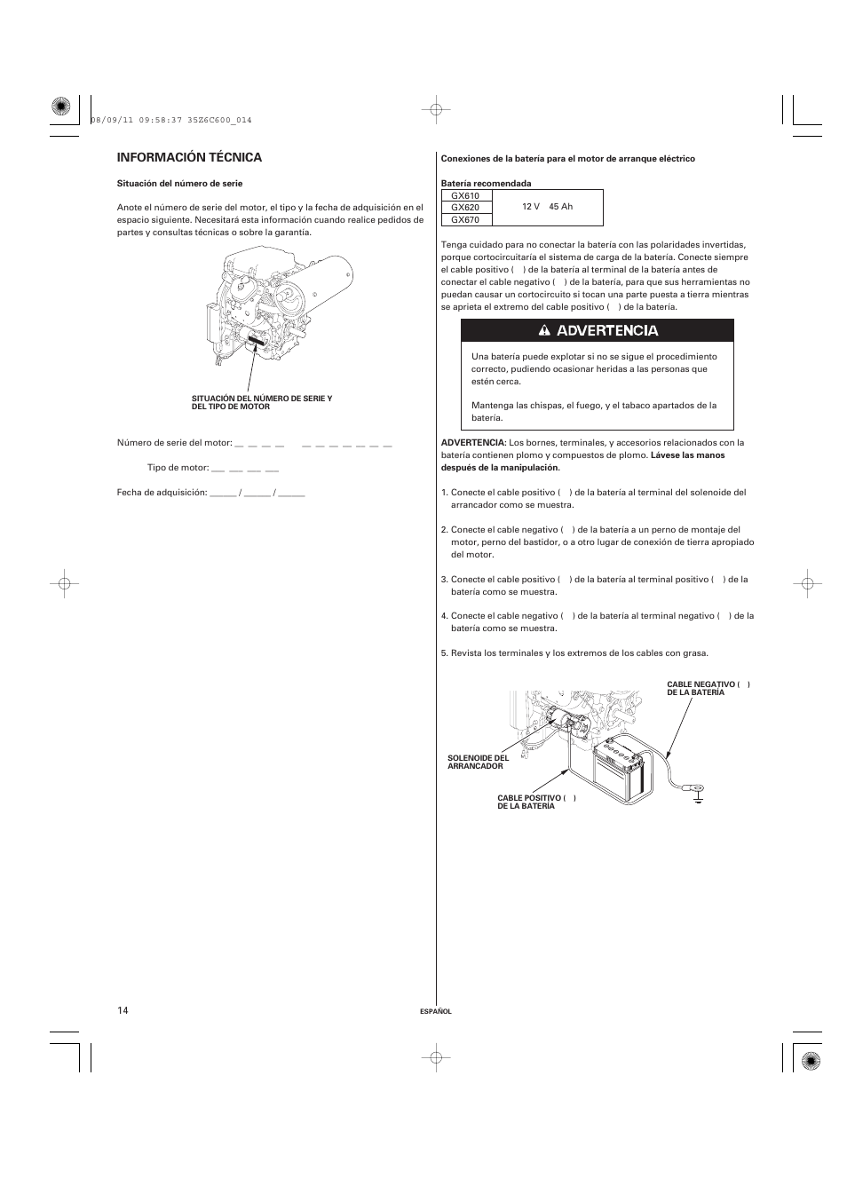 HONDA GX620 User Manual | Page 53 / 58