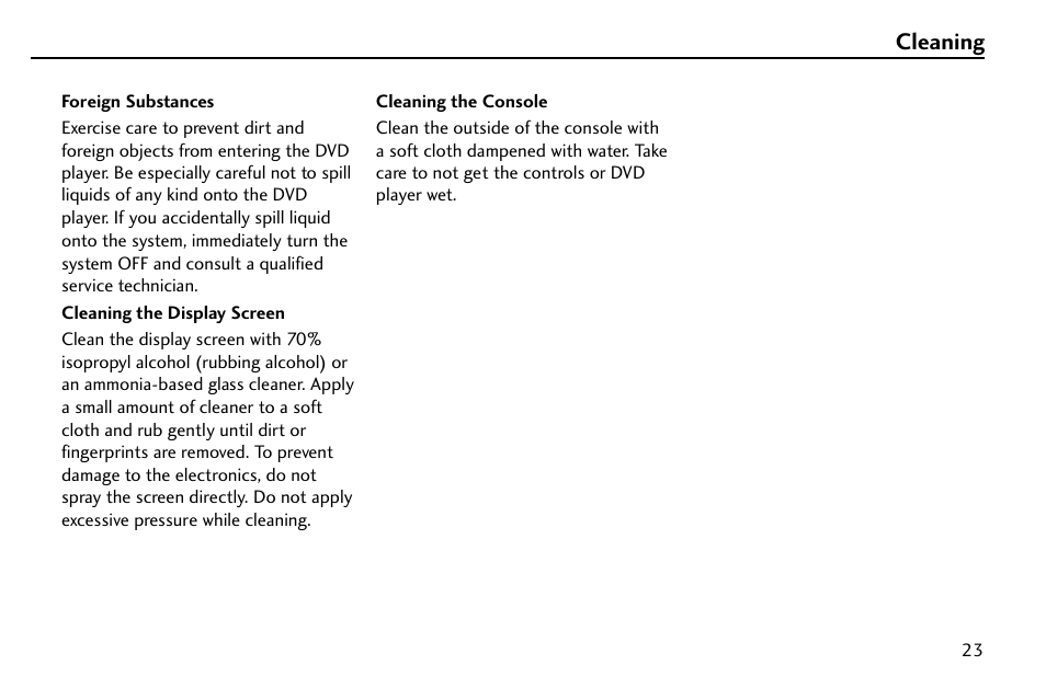 Cleaning | HONDA 08A23-9E1-010 User Manual | Page 24 / 31