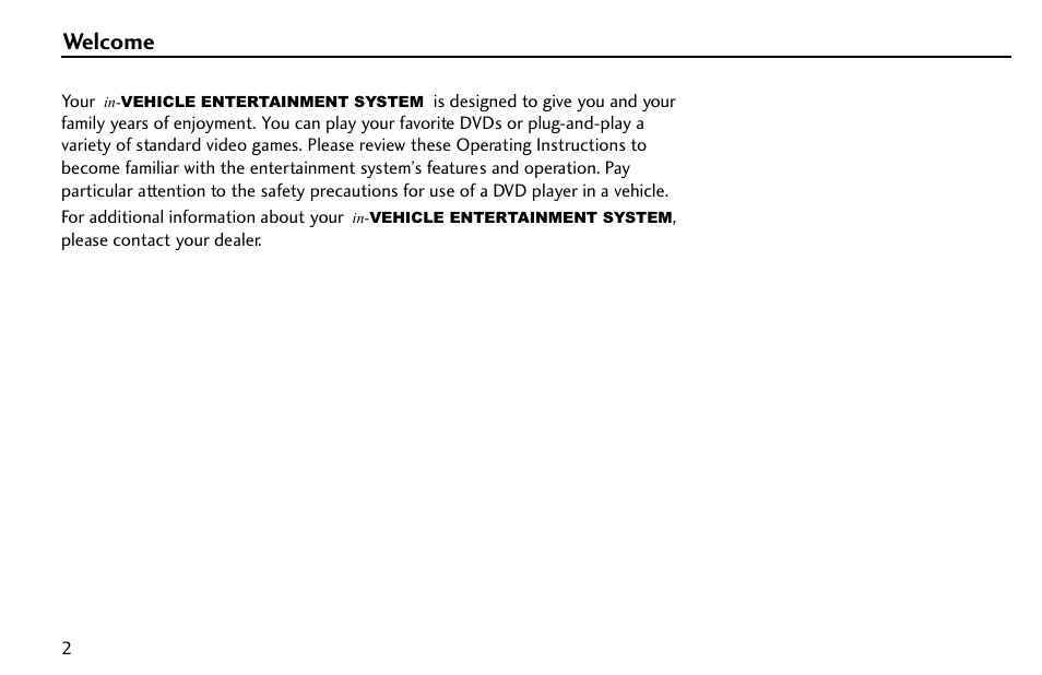 Welcome | HONDA 08A23-9E1-010 User Manual | Page 3 / 31