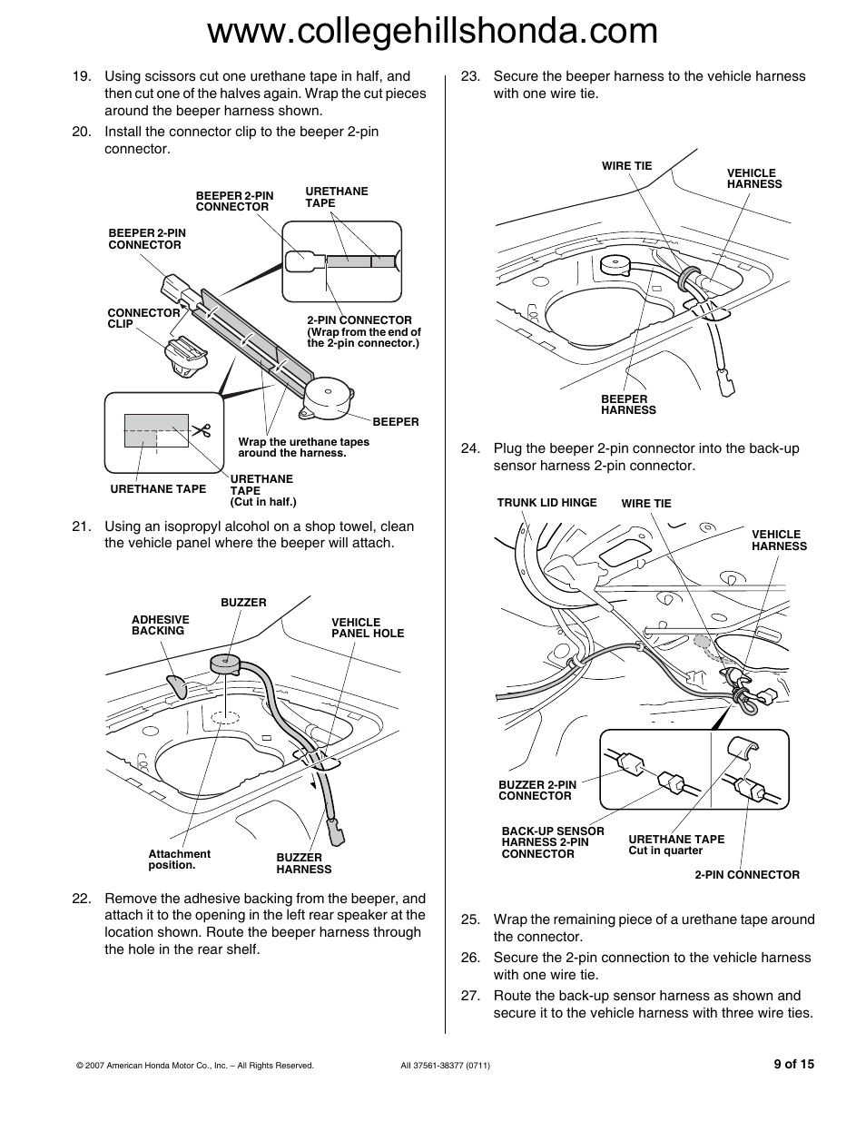 HONDA 08V67-TE0-100A User Manual | Page 9 / 15