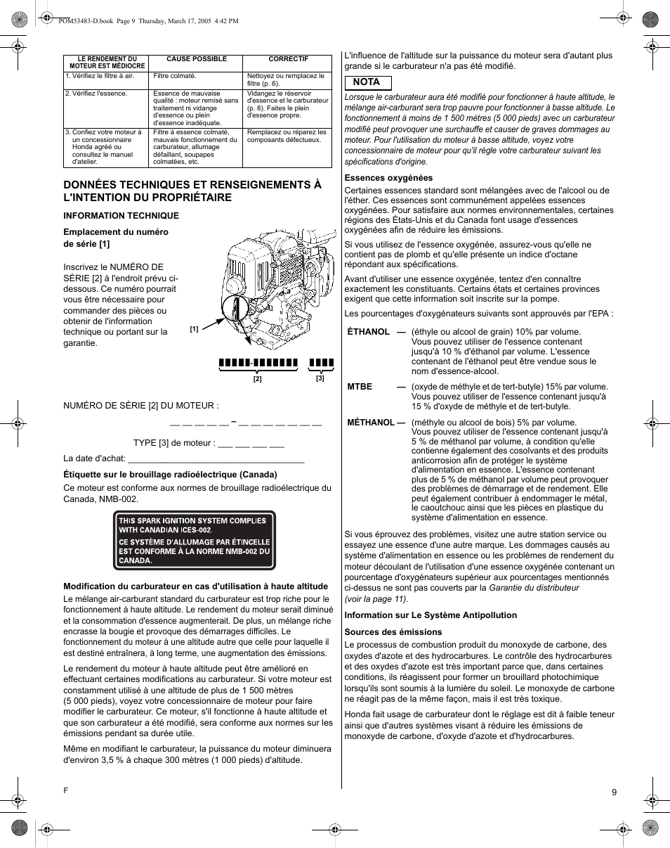 HONDA GC190 User Manual | Page 23 / 44