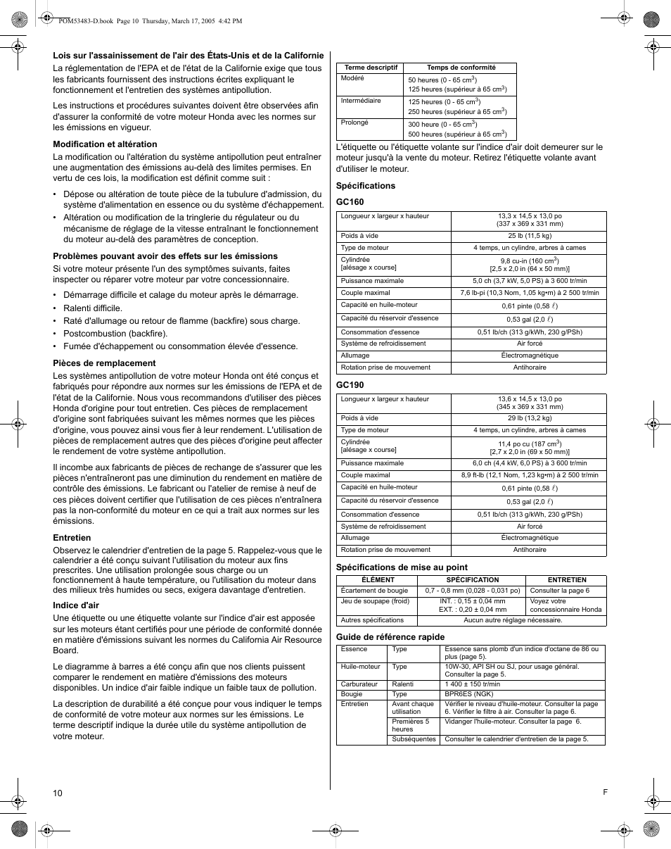 HONDA GC190 User Manual | Page 24 / 44