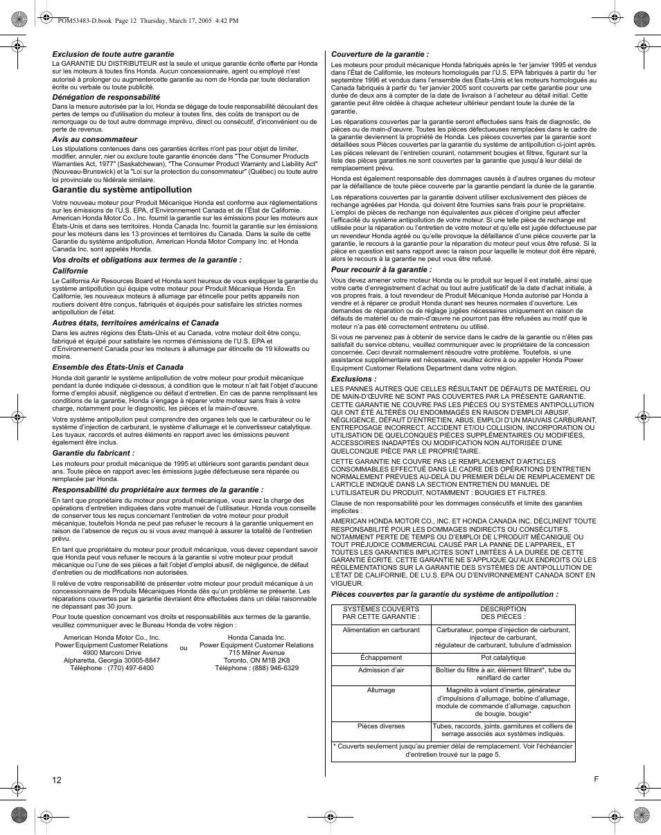 HONDA GC190 User Manual | Page 26 / 44