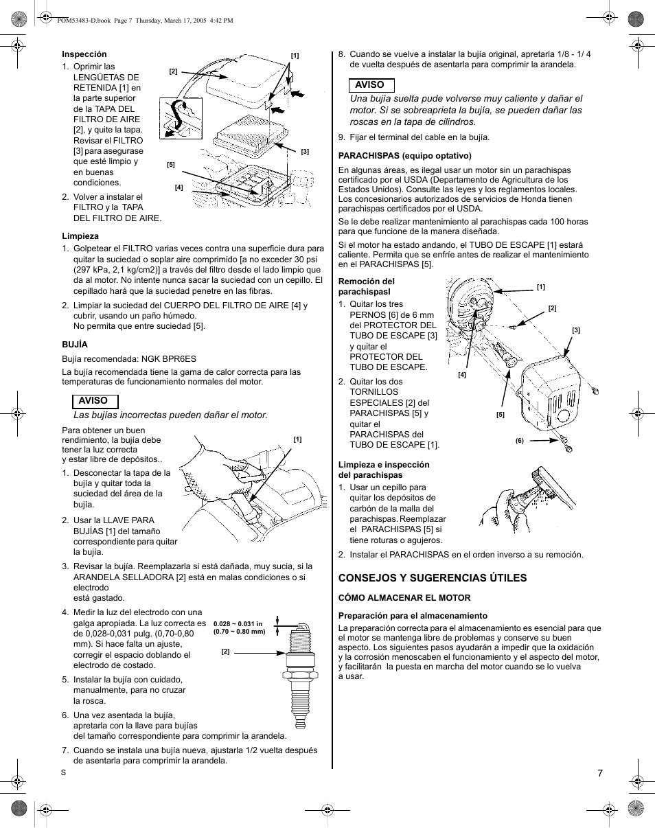 Consejos y sugerencias útiles | HONDA GC190 User Manual | Page 35 / 44