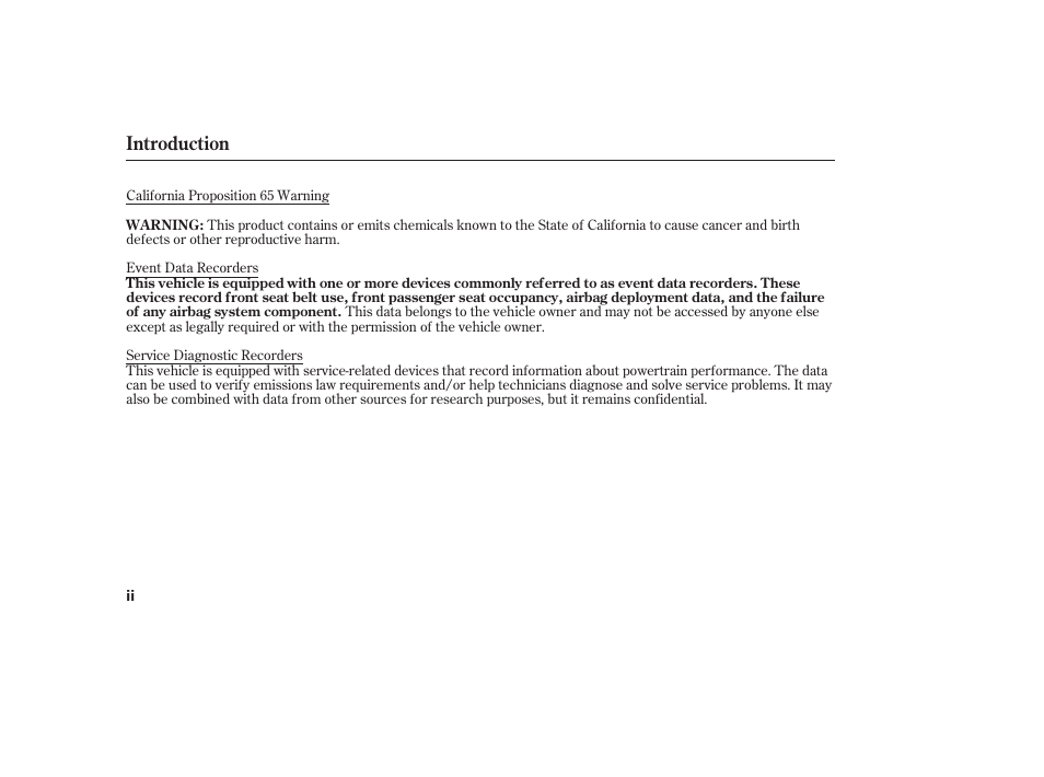 Introduction | HONDA 2009 User Manual | Page 4 / 422
