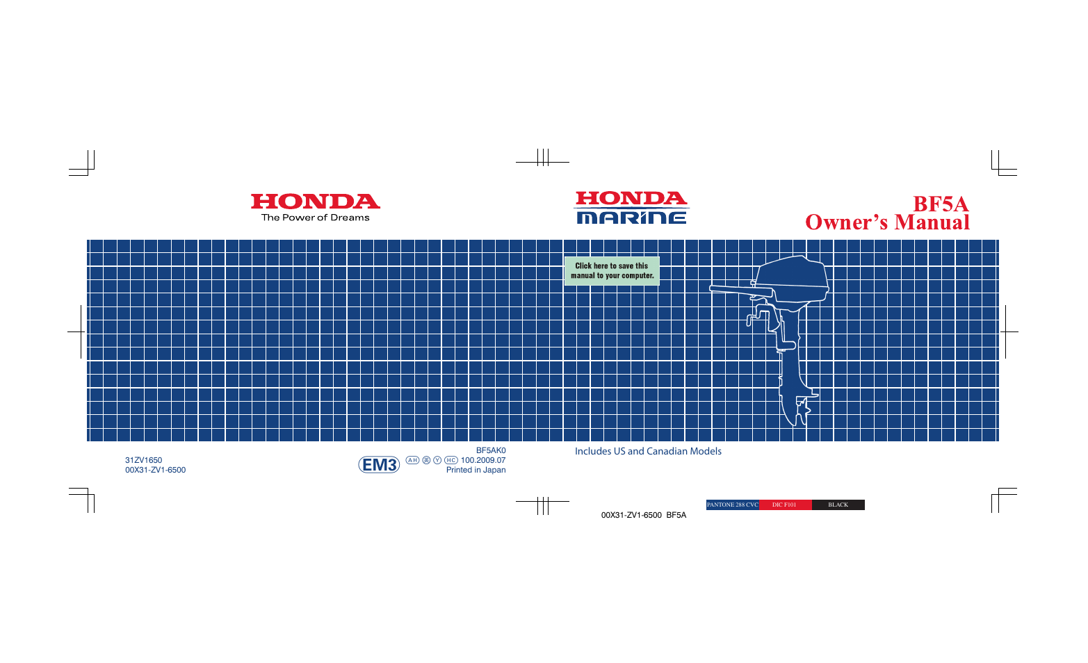 HONDA BF5A User Manual | 99 pages