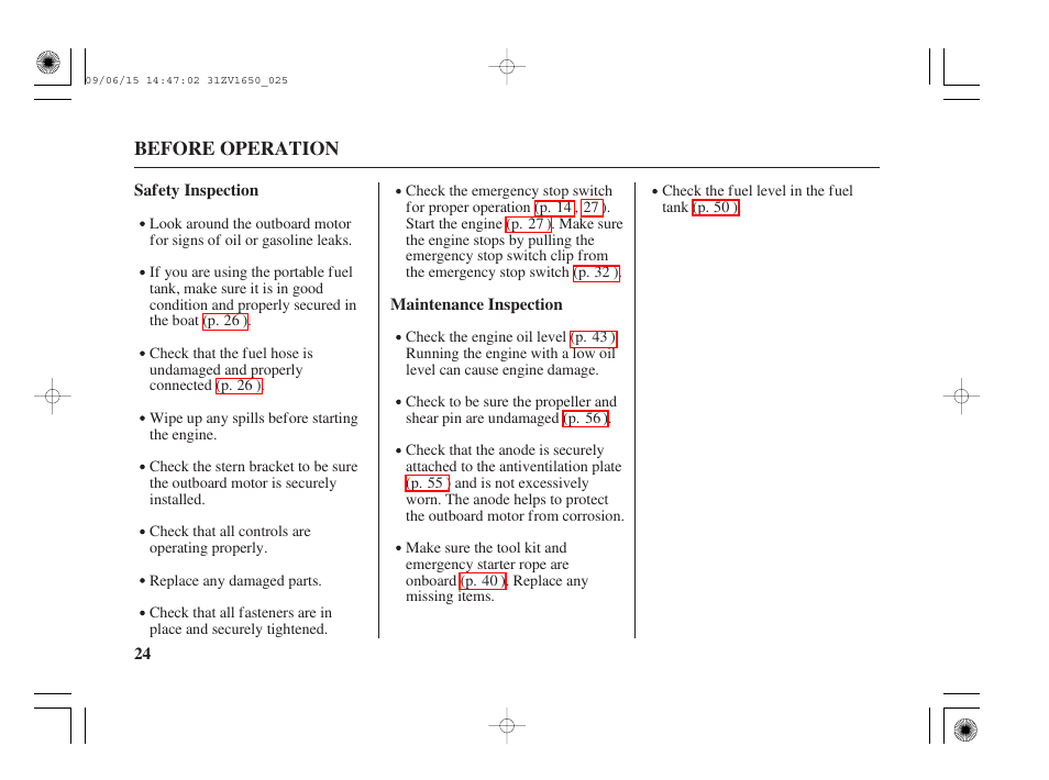 HONDA BF5A User Manual | Page 26 / 99