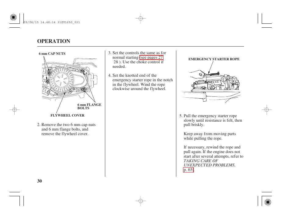 Operation | HONDA BF5A User Manual | Page 32 / 99