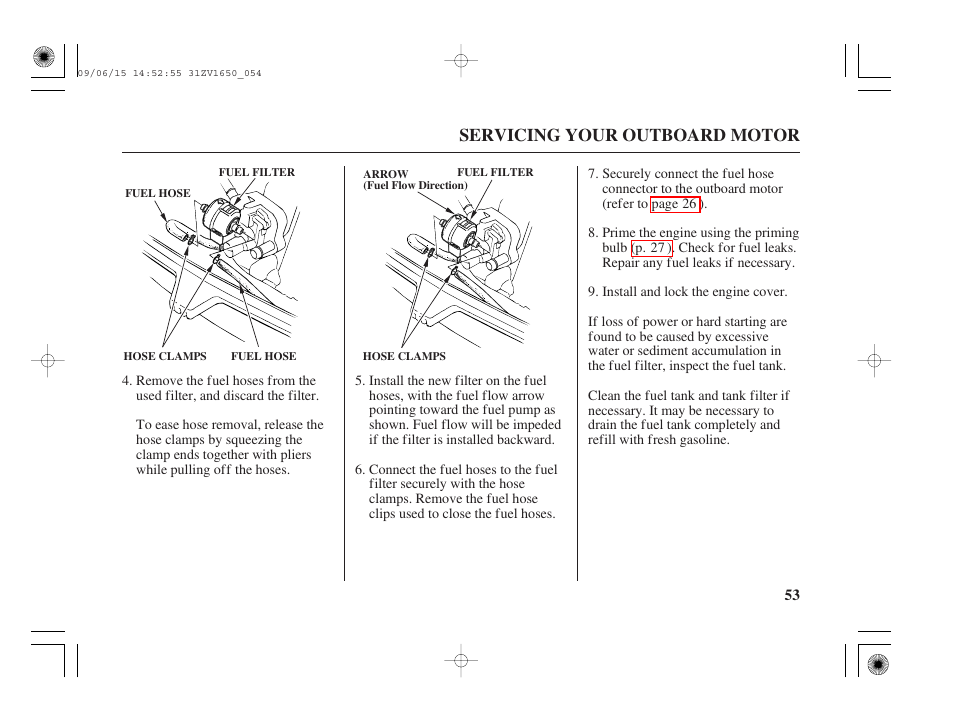 Servicing your outboard motor | HONDA BF5A User Manual | Page 55 / 99