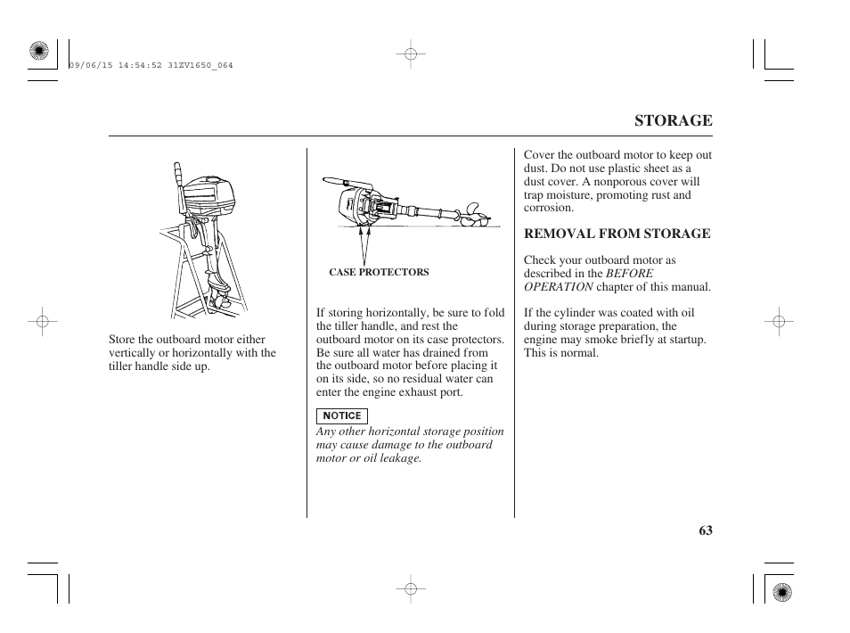 Removal from storage | HONDA BF5A User Manual | Page 65 / 99