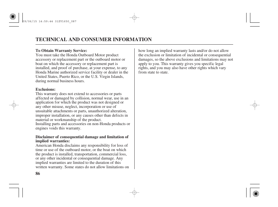 HONDA BF5A User Manual | Page 88 / 99