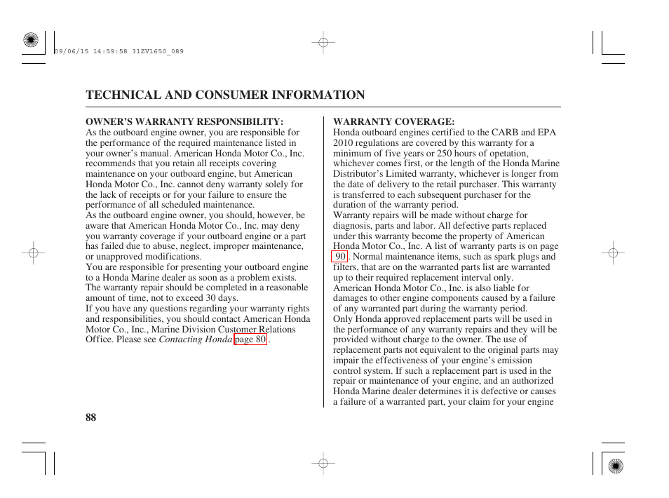 HONDA BF5A User Manual | Page 90 / 99