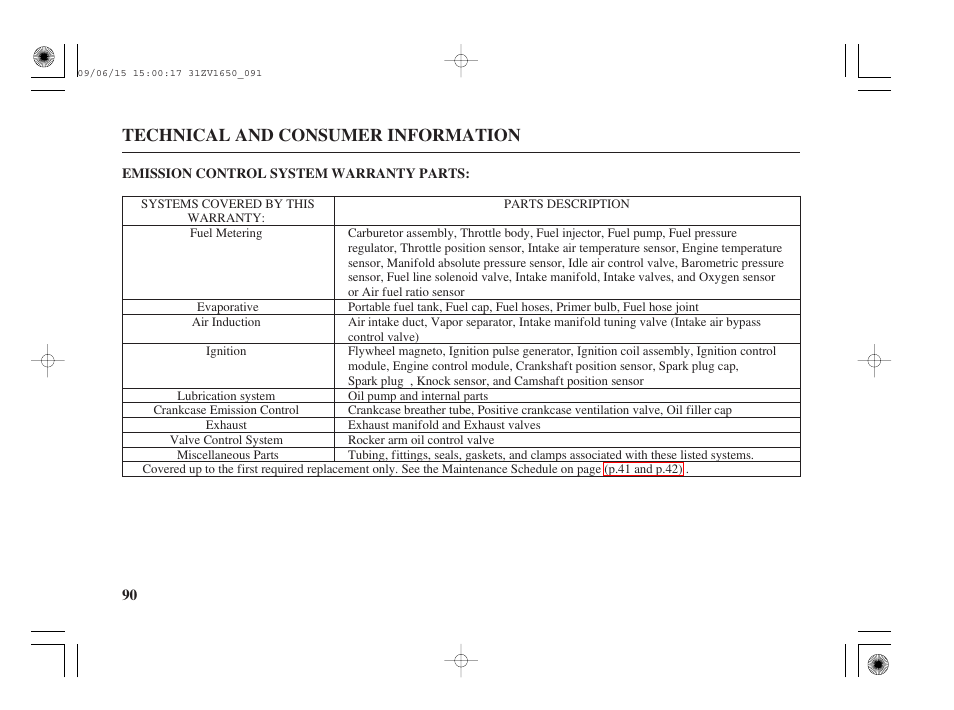Technical and consumer information | HONDA BF5A User Manual | Page 92 / 99