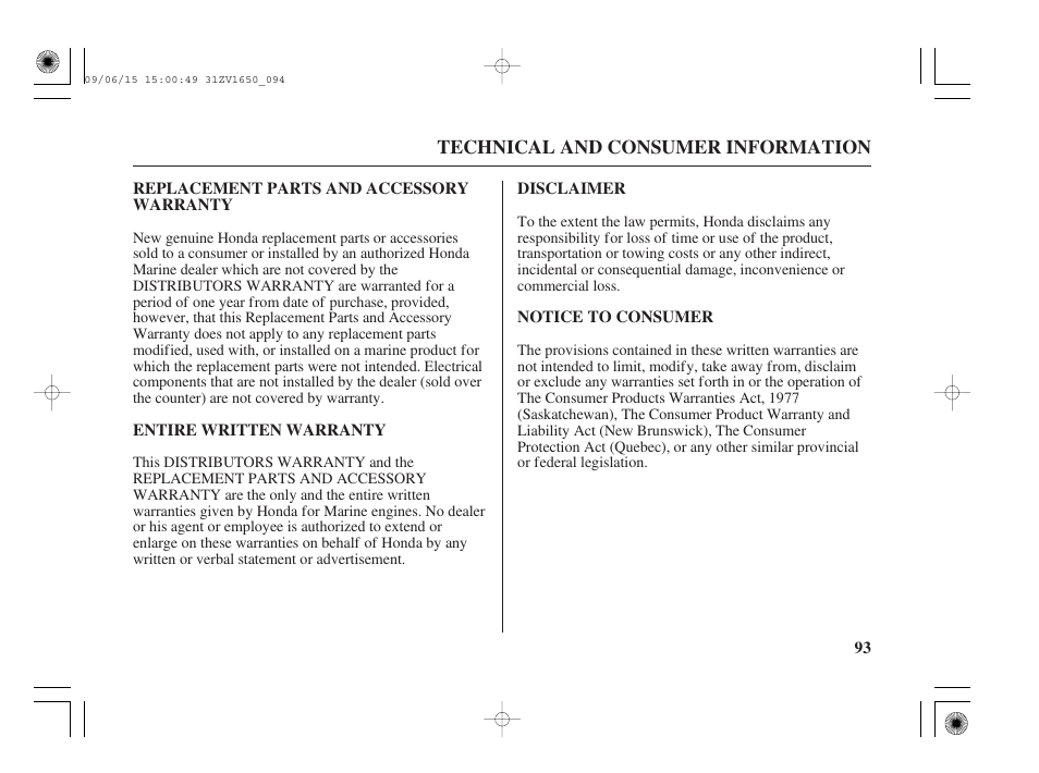 HONDA BF5A User Manual | Page 95 / 99