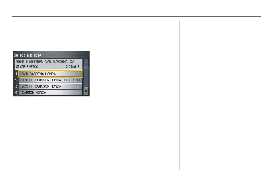 Entering a destination | HONDA 2009 Odyssey Navigation User Manual | Page 38 / 154