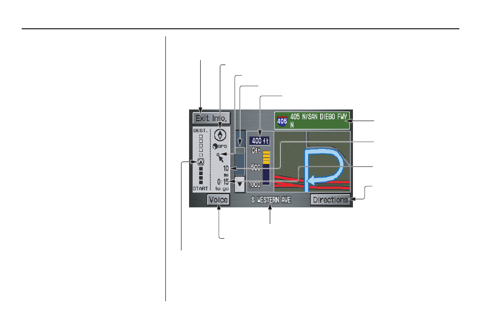 Driving to your destination, Guidance screen | HONDA 2009 Odyssey Navigation User Manual | Page 54 / 154