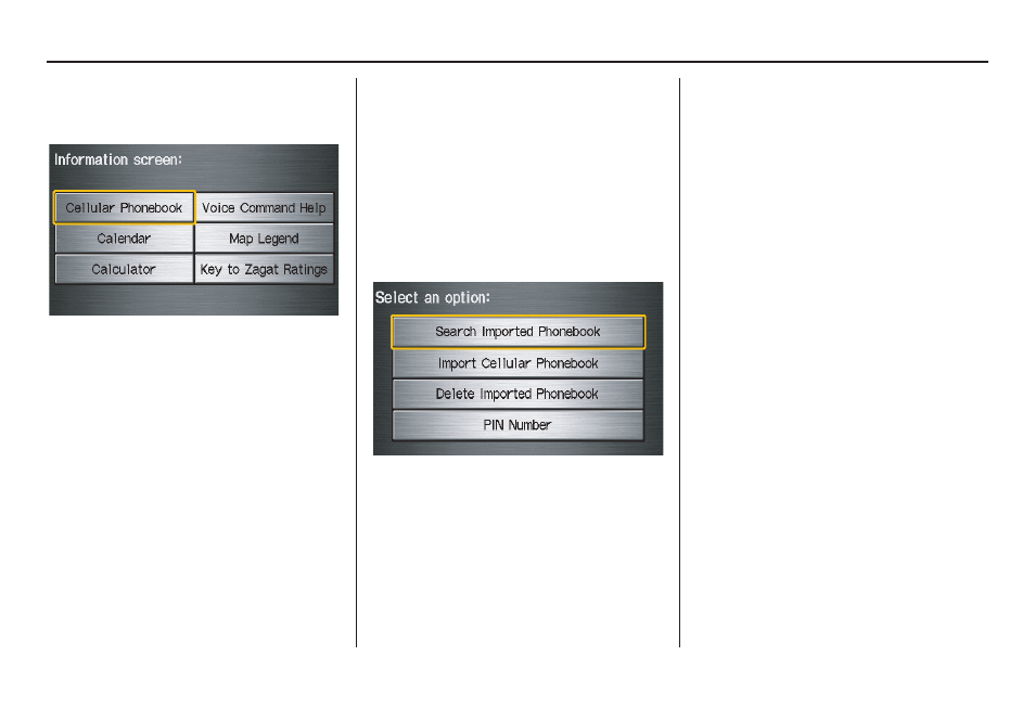 Information features | HONDA 2009 Odyssey Navigation User Manual | Page 71 / 154