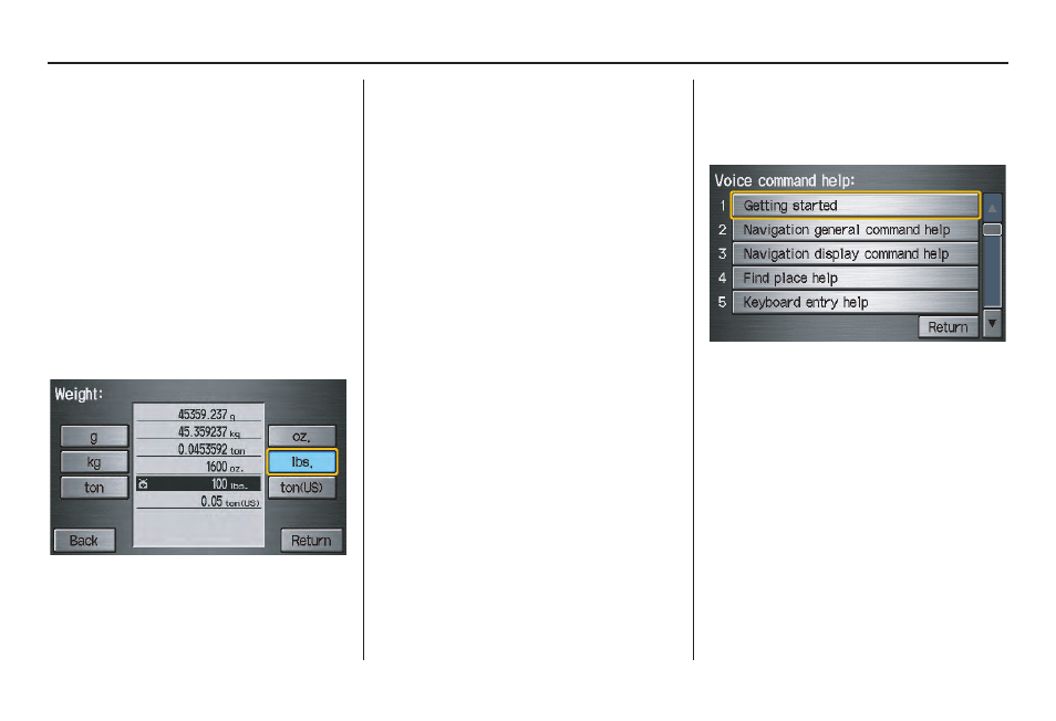 Information features | HONDA 2009 Odyssey Navigation User Manual | Page 74 / 154