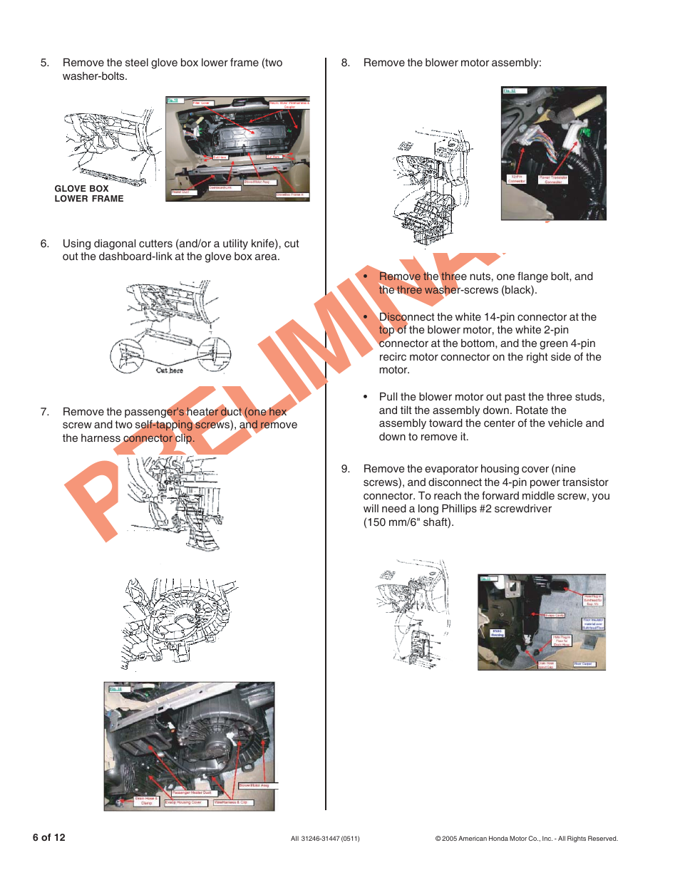 Preliminary | HONDA 2-DOOR DX User Manual | Page 6 / 12