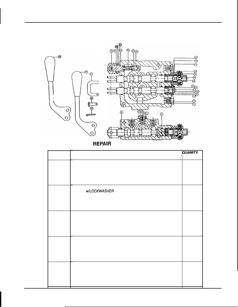 Parts, Hydraulic valve | HONDA FL5540K1 User Manual | Page 51 / 56