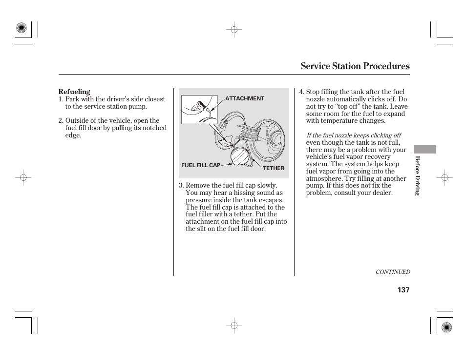 Service station procedures | HONDA 31SAA610 User Manual | Page 143 / 282
