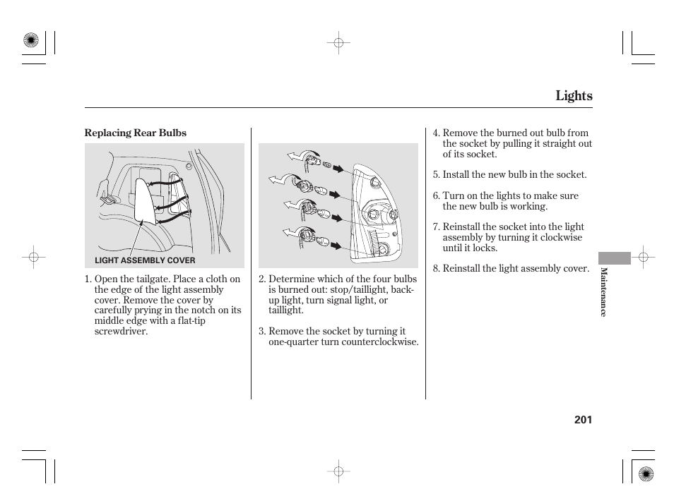 Lights | HONDA 31SAA610 User Manual | Page 207 / 282