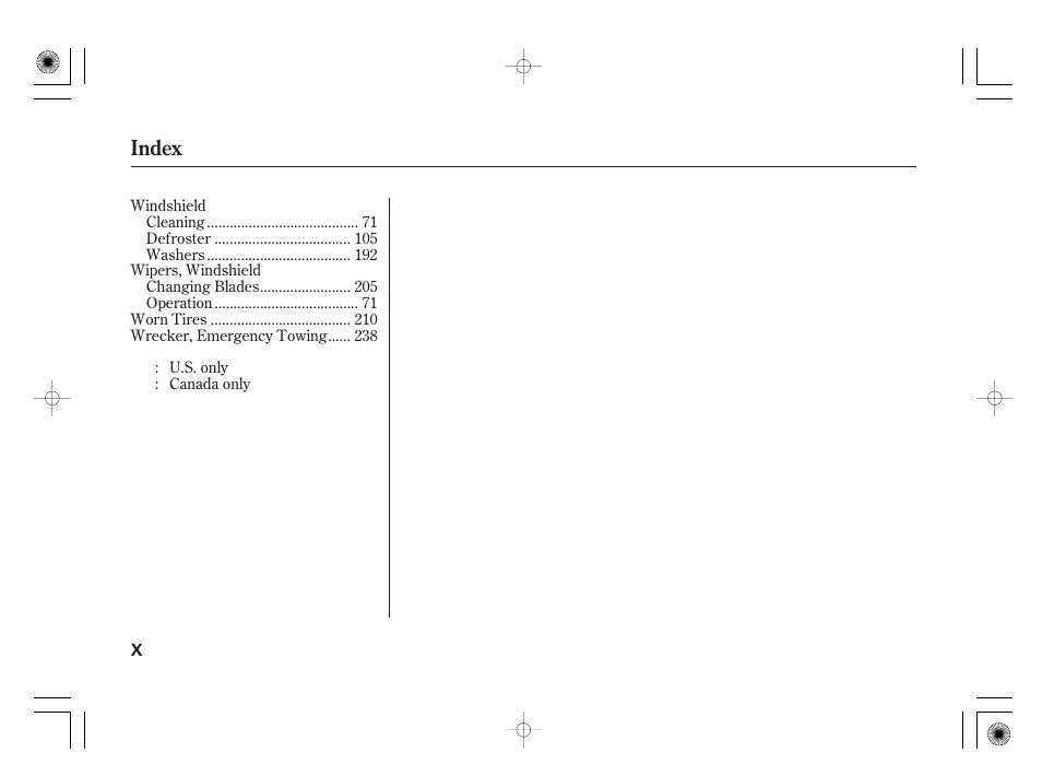 Index | HONDA 31SAA610 User Manual | Page 278 / 282