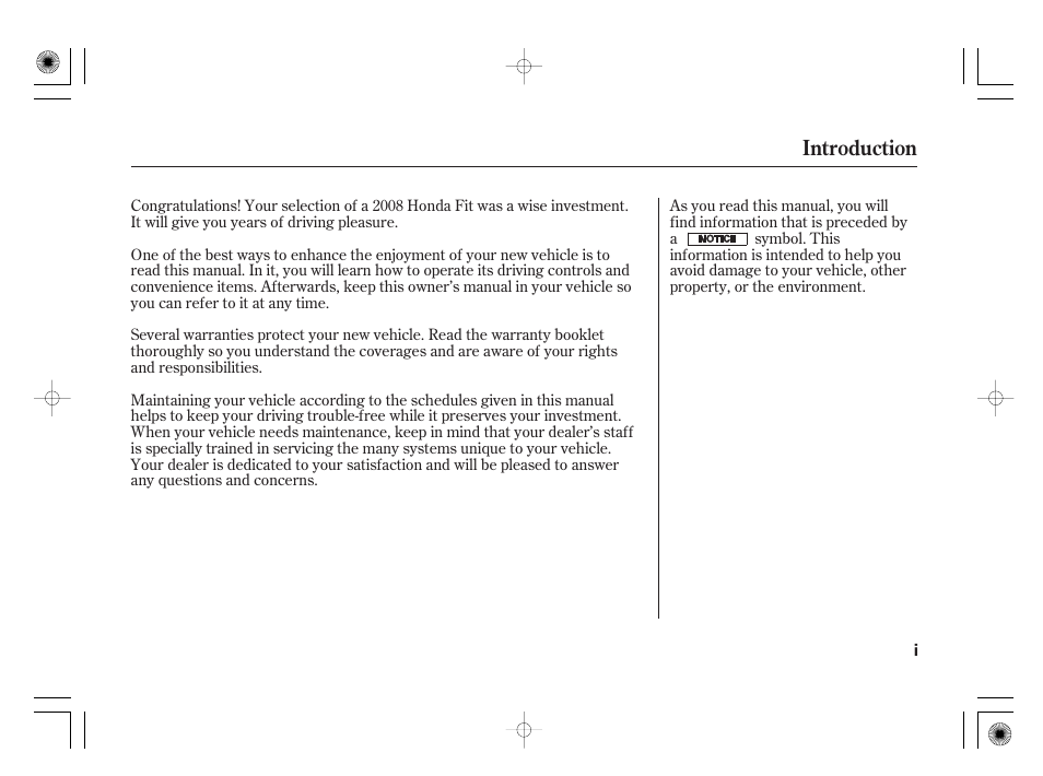 Introduction | HONDA 31SAA610 User Manual | Page 3 / 282