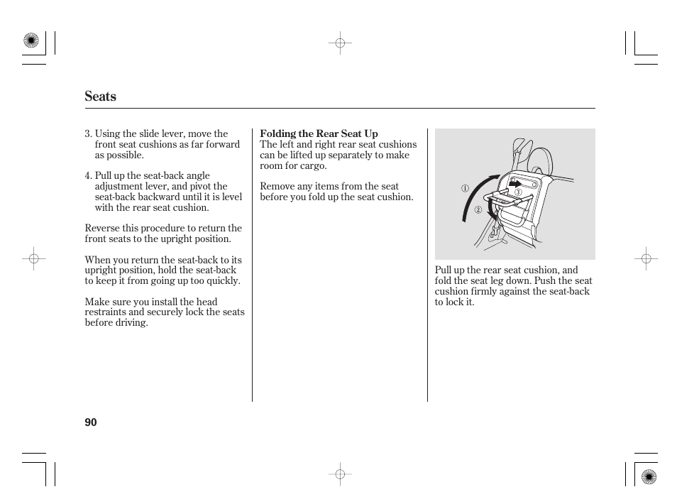 Seats | HONDA 31SAA610 User Manual | Page 96 / 282