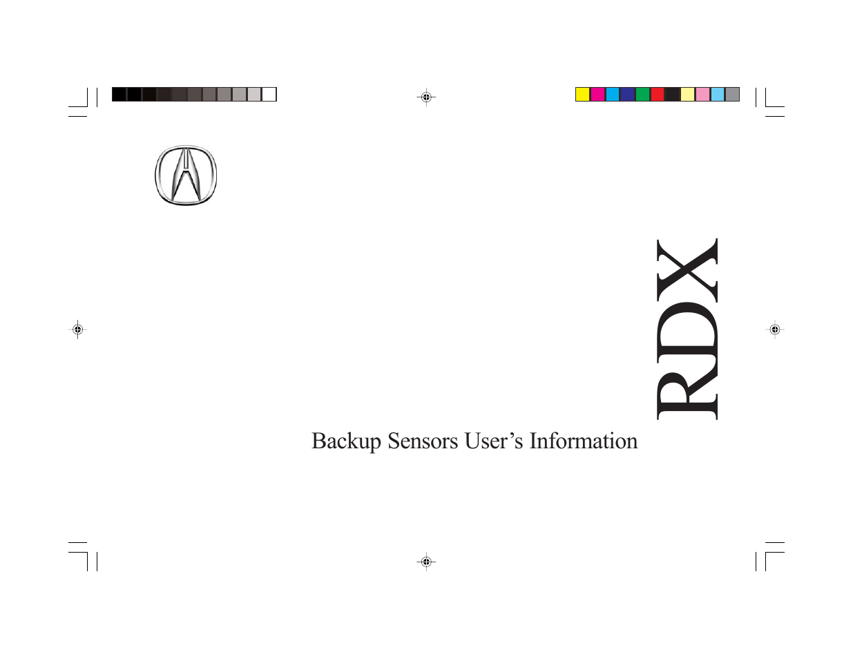 HONDA RDX User Manual | 16 pages