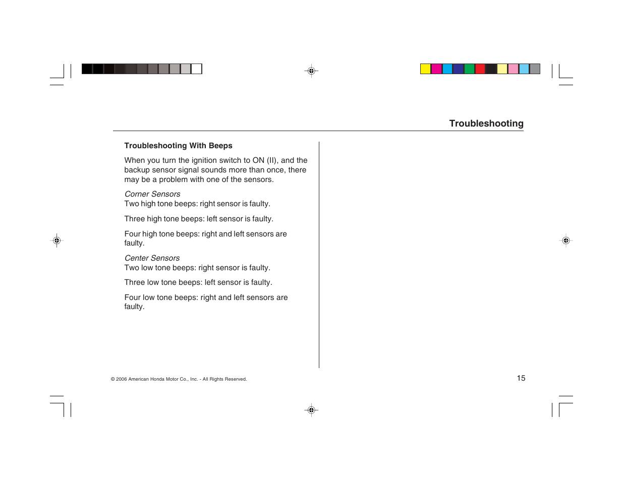 HONDA RDX User Manual | Page 15 / 16