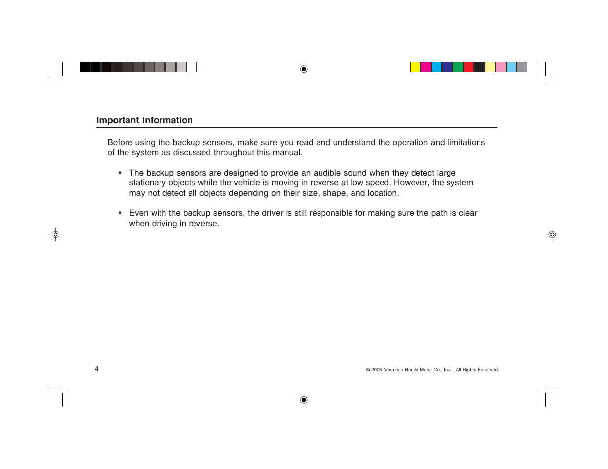 HONDA RDX User Manual | Page 4 / 16