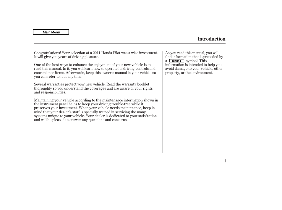 HONDA 2011 Pilot User Manual | 574 pages