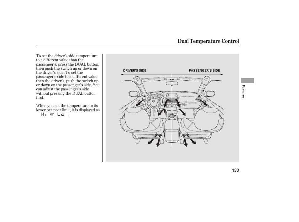 Dual temperature control | HONDA 00X31-TE0-6000 User Manual | Page 139 / 414