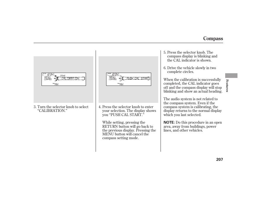 Compass | HONDA 00X31-TE0-6000 User Manual | Page 213 / 414