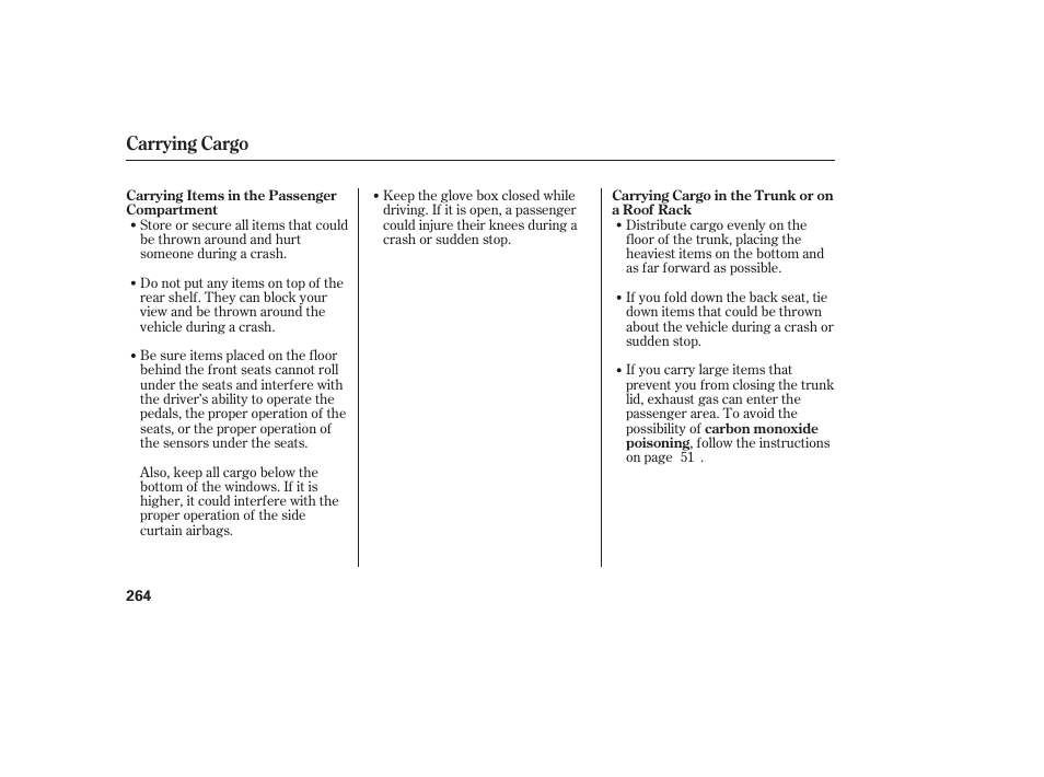 Carrying cargo | HONDA 00X31-TE0-6000 User Manual | Page 270 / 414