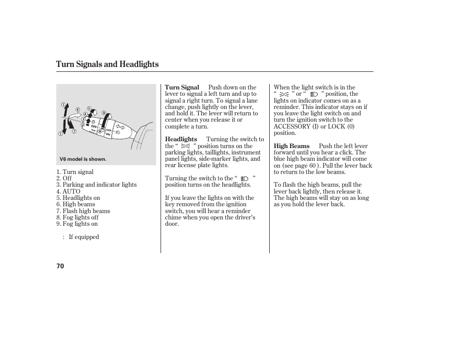 Turn signals and headlights | HONDA 00X31-TE0-6000 User Manual | Page 76 / 414