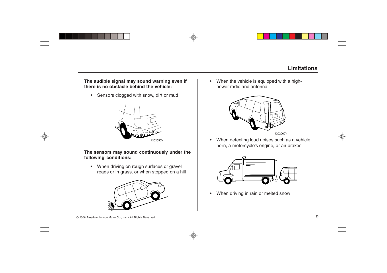 HONDA CR-V Backup Sensors User Manual | Page 9 / 16