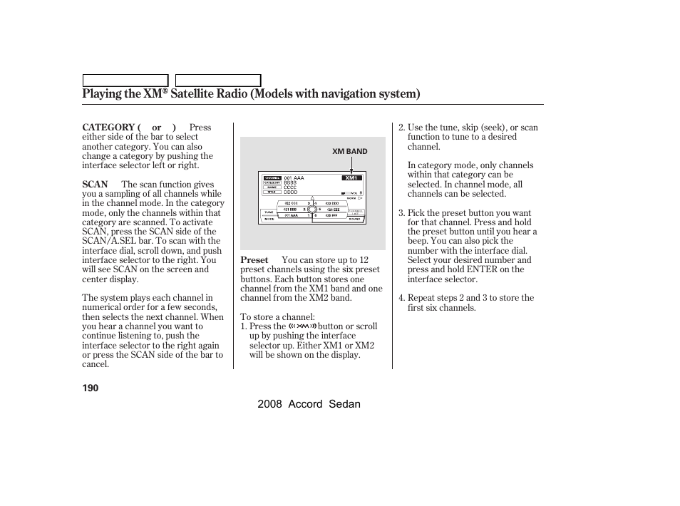 HONDA 2008 Accord Sedan User Manual | Page 193 / 420