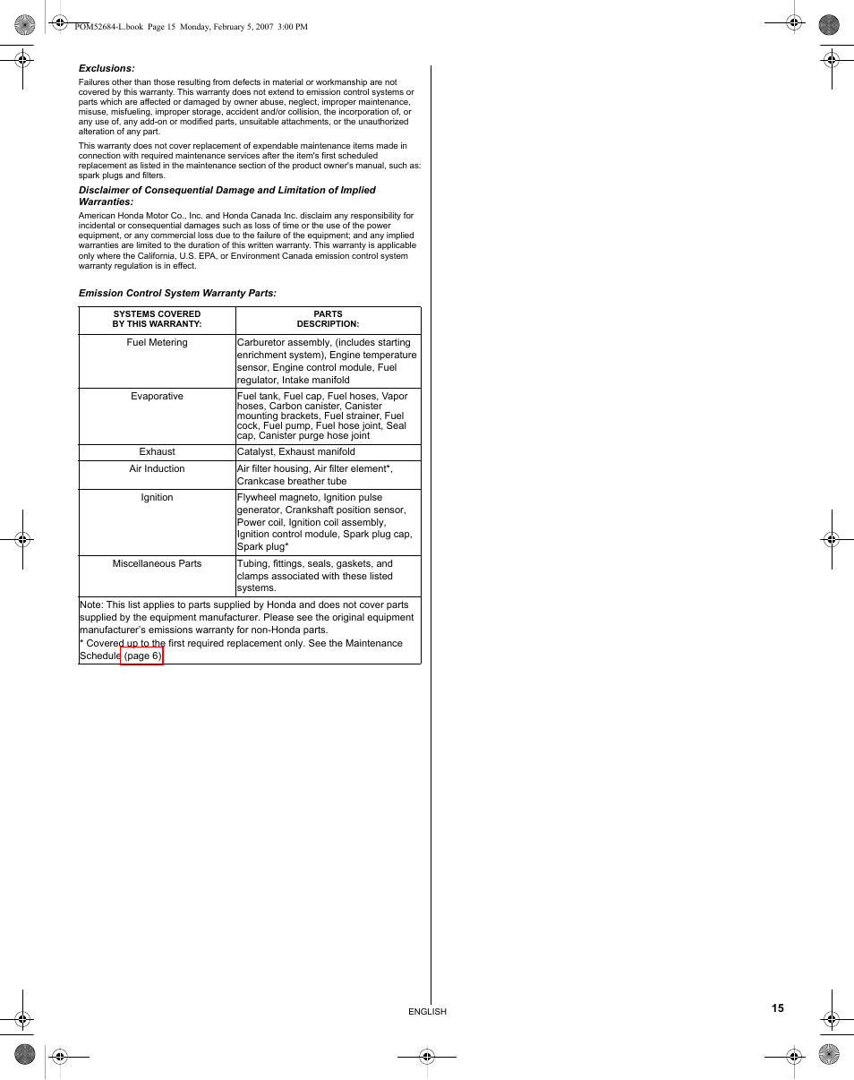 Distributor/dealer locator information, Customer service information | HONDA GCV190 User Manual | Page 15 / 48
