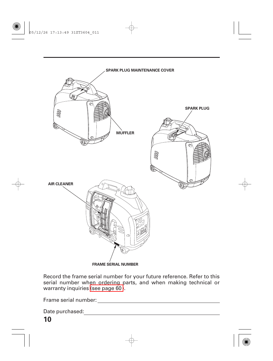 HONDA EU1000i User Manual | Page 12 / 71