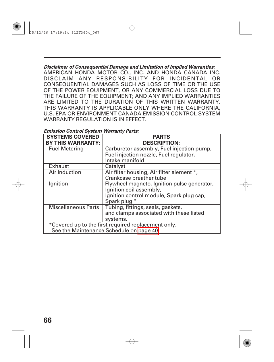 HONDA EU1000i User Manual | Page 68 / 71