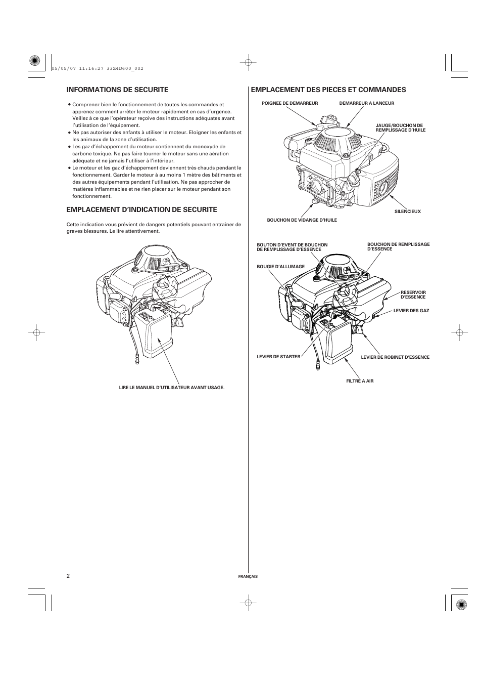 HONDA GXV50 User Manual | Page 18 / 48