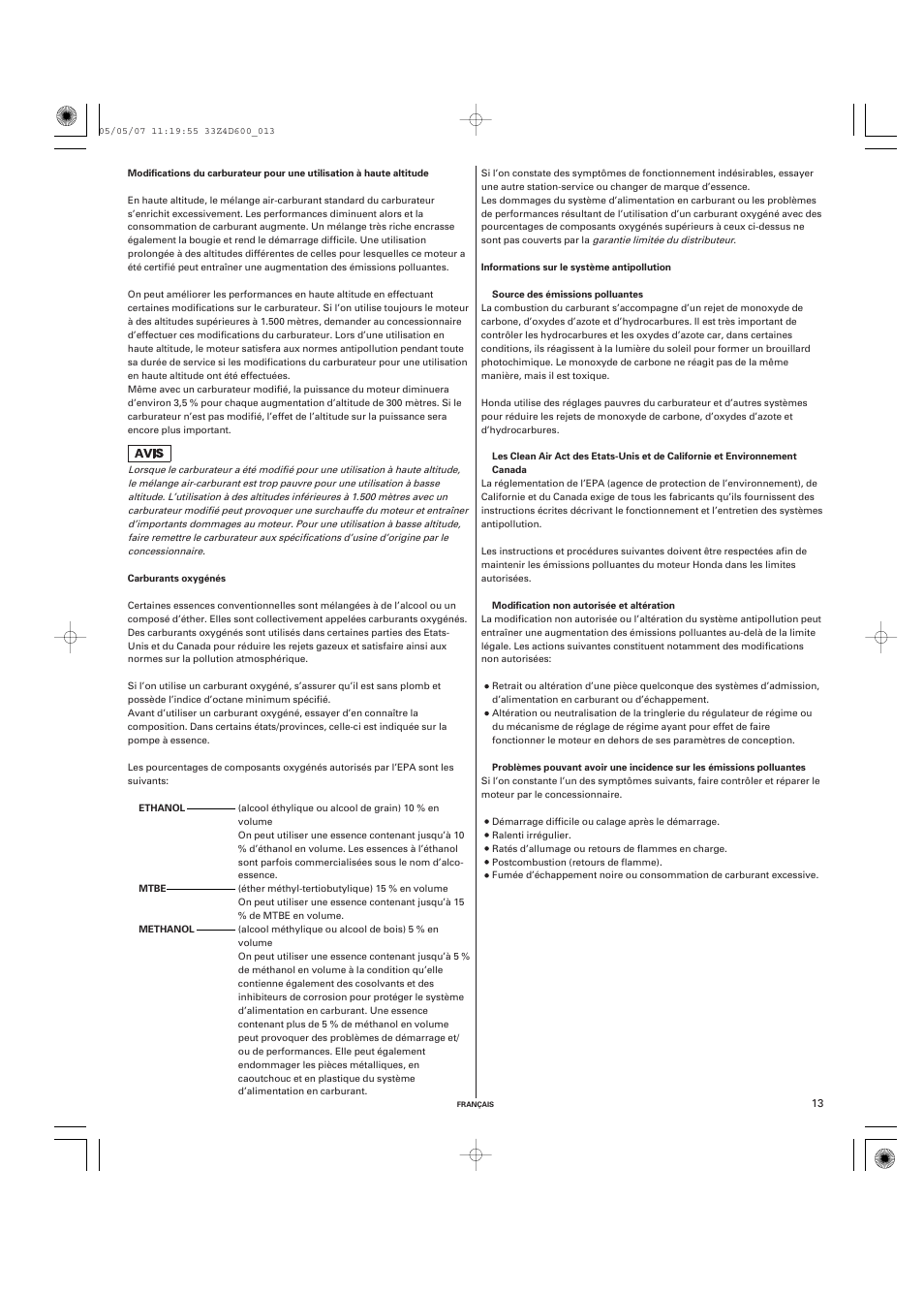 HONDA GXV50 User Manual | Page 29 / 48