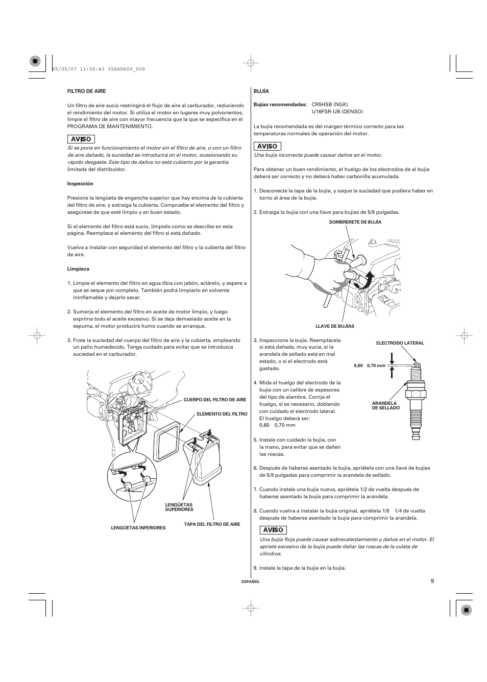 HONDA GXV50 User Manual | Page 41 / 48