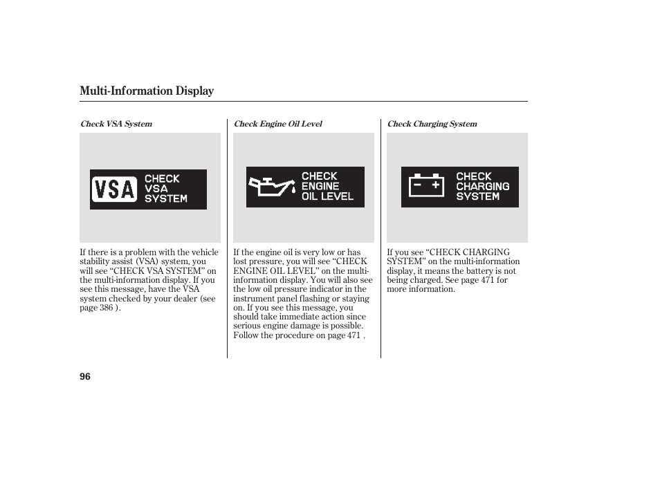 Multi-information display | HONDA 2008 Odyssey User Manual | Page 102 / 526