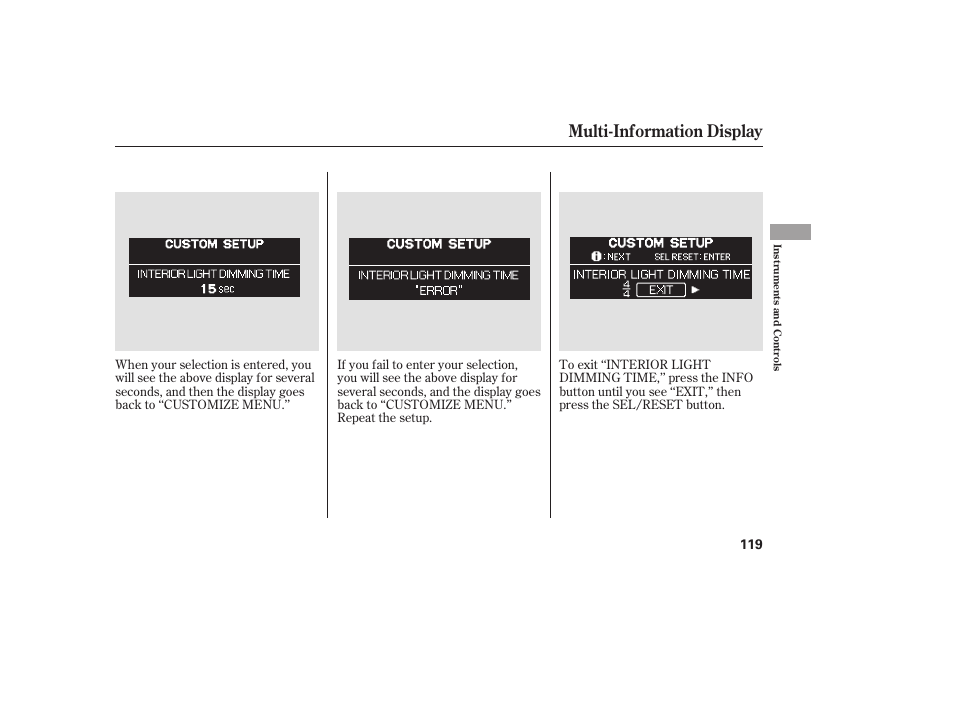 Multi-information display | HONDA 2008 Odyssey User Manual | Page 125 / 526