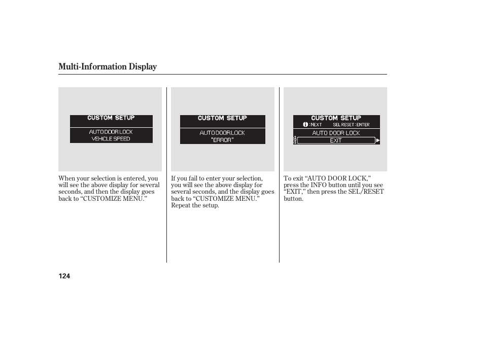 Multi-information display | HONDA 2008 Odyssey User Manual | Page 130 / 526