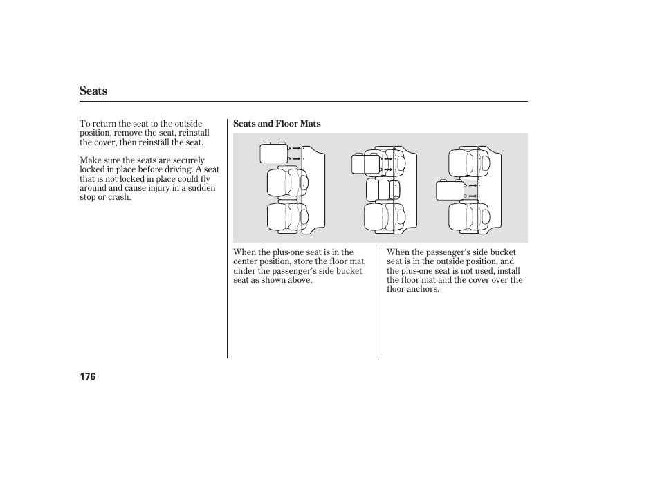 Seats | HONDA 2008 Odyssey User Manual | Page 182 / 526