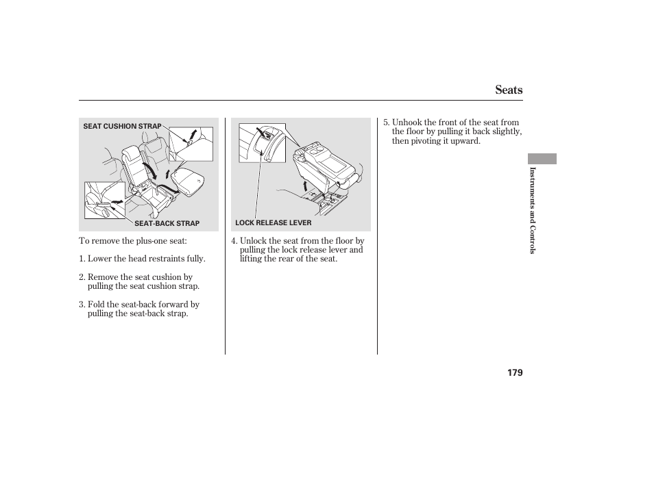 Seats | HONDA 2008 Odyssey User Manual | Page 185 / 526